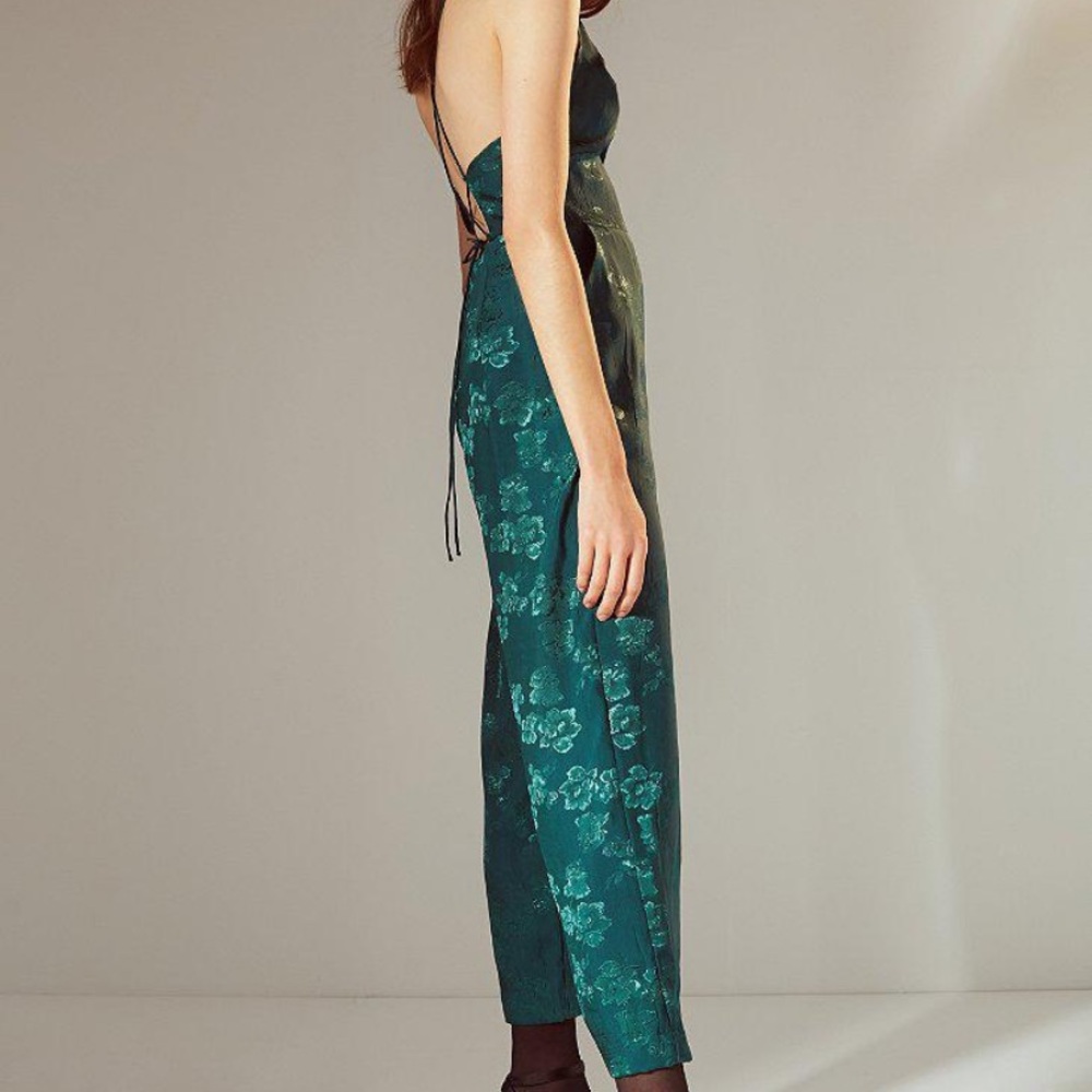 Urban ourfitters emerald lace up jumpsuit